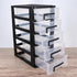 Plastic Storage Drawer Organizer - Cabinet Box with Desktop Shelf, Stackable Furniture Bins