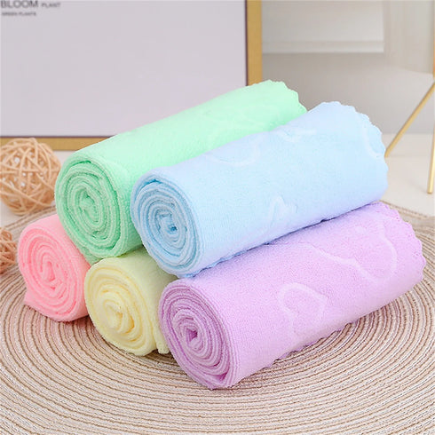 30x60CM Rectangular Face Towel Microfiber Towels Embossed Thick Soft Absorbent Ultrafine Fiber Towel Beach Bath Hair Dry Towel