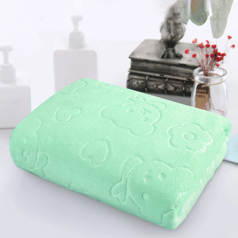 30x60CM Rectangular Face Towel Microfiber Towels Embossed Thick Soft Absorbent Ultrafine Fiber Towel Beach Bath Hair Dry Towel