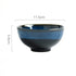 Japanese Blue Kiln-Glazed Ceramic Tableware Set – Elegant Porcelain Rice Bowls, Plates, Spoons, and Ramen Soup Dishes