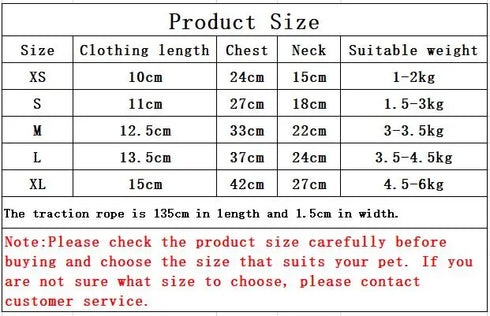 Dog Collar Harness with Leash - Adjustable Navy Suit for Small to Medium Dogs and Cats