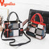 Yogodlns New Luxury Women's Handbag-Designer Stitching Plaid Shoulder Bag