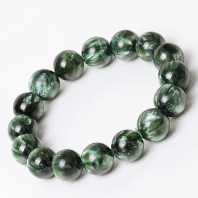 VANTJ Natural Seraphinite Bracelet – Customizable Crystal Jewelry for Women & Men