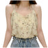 Women Floral Printed V-neck Tank Tops-Casual Sleeveless Loose Shirt