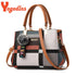 Yogodlns New Luxury Women's Handbag-Designer Stitching Plaid Shoulder Bag