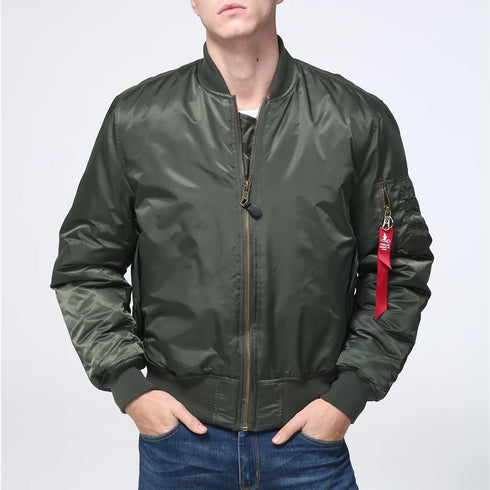 Men’s Military Tactical MA-1 Flight Bomber Jacket – Waterproof Air Force Pilot Winter Coat