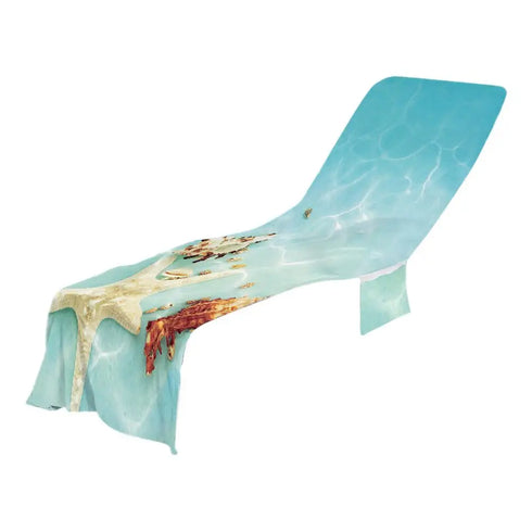 Quick Drying Beach Towel Chair Cover Microfiber Chaise Lounge Towel Cover With Side Pockets For Pool Sun Lounger Hotel Garden