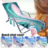 NEW Multifunctional Beach Chair Towel with Side Pockets Lounger Cover for Holiday Sunbathing Can be Folded into Crossbag
