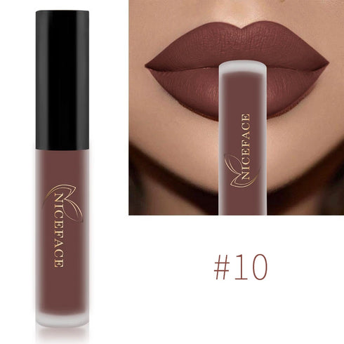 NICEFACE 34 Color Matte Liquid Lip Gloss – Long-Lasting, Waterproof & Hydrating Lip Makeup