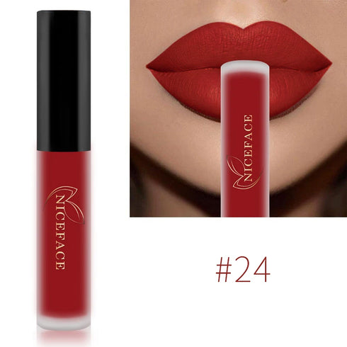 NICEFACE 34 Color Matte Liquid Lip Gloss – Long-Lasting, Waterproof & Hydrating Lip Makeup
