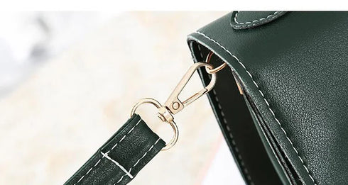 Designer PU Leather Flap Handbag for Women – Sequined Shoulder & Crossbody Bag with Top Handle