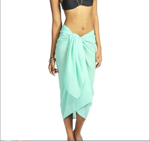 PLAIN LARGE SARONG BEACH POOL COVER UP SWIMWEAR WRAP PAREO FREE SIZE 180 X 100cm