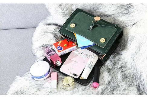 Designer PU Leather Flap Handbag for Women – Sequined Shoulder & Crossbody Bag with Top Handle