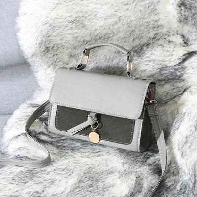 Designer PU Leather Flap Handbag for Women – Sequined Shoulder & Crossbody Bag with Top Handle