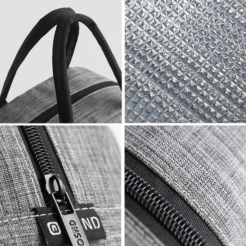 2023 New Good Quality Cationic Fabric Waterproof Lunch Bag Women Men Portable Lunch Box Bags Aluminum Foil Insulation Cooler Bag