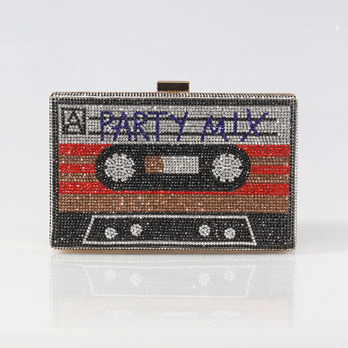 Fashion Bling Rhinestone Crystal Clutches Wedding Evening Bags Creative Tape Shaped Luxury Diamond Women Clutch Money Purse