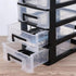 Plastic Storage Drawer Organizer - Cabinet Box with Desktop Shelf, Stackable Furniture Bins