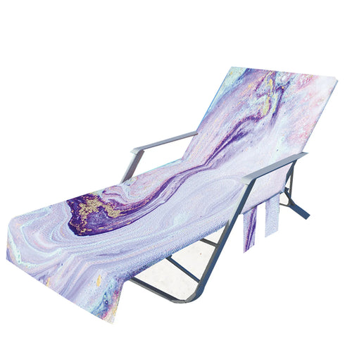 NEW Multifunctional Beach Chair Towel with Side Pockets Lounger Cover for Holiday Sunbathing Can be Folded into Crossbag