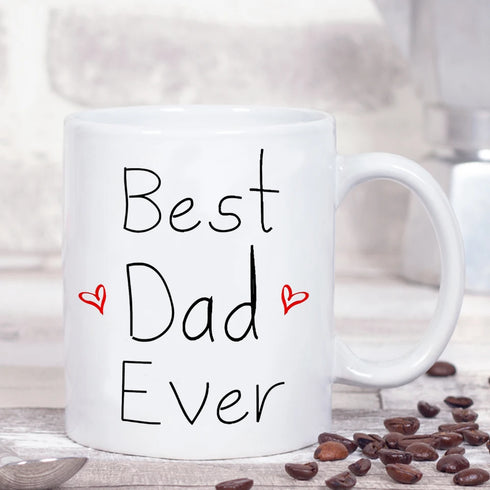 Best Dad Ever Mugs Papa Birthday Gift 11oz Ceramic Father Birthday Travel Beer Mug and Cup