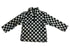 Black checkered print Sherpa