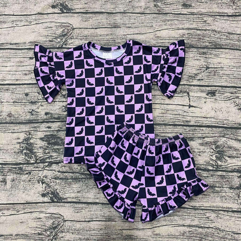 Checkered bats ruffle set