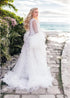 Tulle Ruffled Sleeves Fringe Multi-Color Custom Robe Dress for Theme Photo Shoot