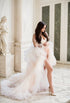 Tulle Ruffled Sleeves Fringe Multi-Color Custom Robe Dress for Theme Photo Shoot