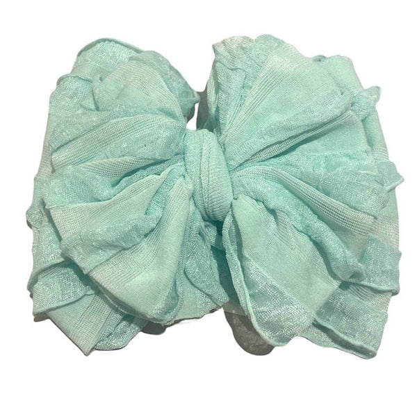 Seafoam Ruffled Headband