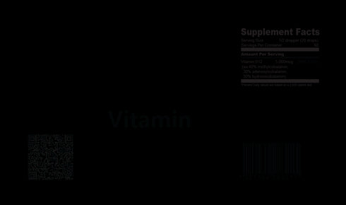 Vitamin B12 Tri-Blend Liquid Energy Booster (5000mcg, 60 servings)