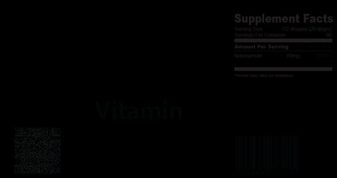 Vitamin B3 Niacin Liquid (Niacinamide 80mg, 60 servings)