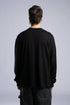 Minimalist Layered Long Sleeve Oversized T-shirt – White & Black