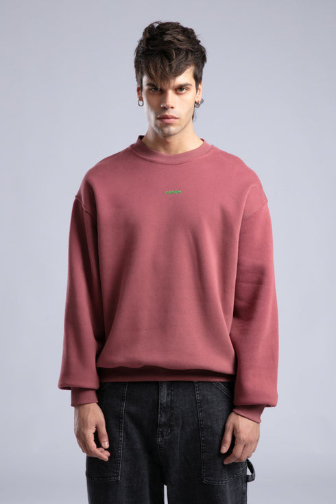 Minimalist Oversized Crewneck Sweatshirt - CATCH Logo Pullover