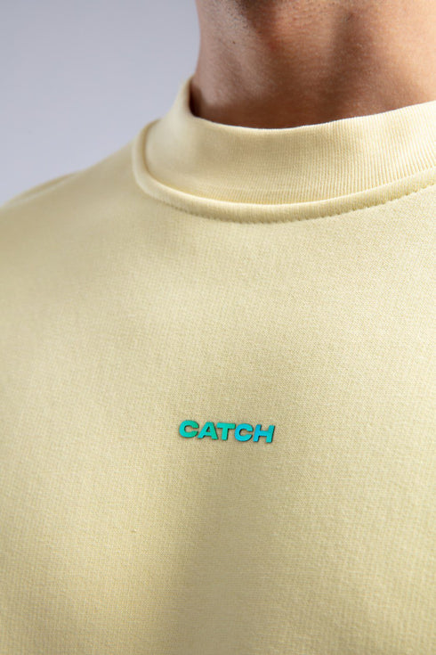 Minimalist Oversized Crewneck Sweatshirt - CATCH Logo Pullover