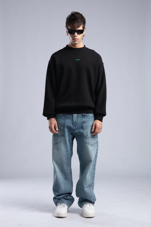 Minimalist Oversized Crewneck Sweatshirt - CATCH Logo Pullover