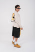 Noble Stance Oversized Sweatshirt: Artistic Heart & Dog Graphic
