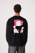 Noble Stance Oversized Sweatshirt: Artistic Heart & Dog Graphic