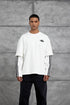Oversized "404" Graphic T-Shirt – Layered Three-Stripe Long Sleeve