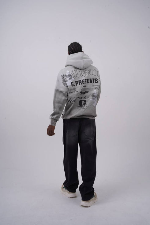 Oversized "Civilization" Graphic Hoodie - Unisex Streetwear Sweatshirt