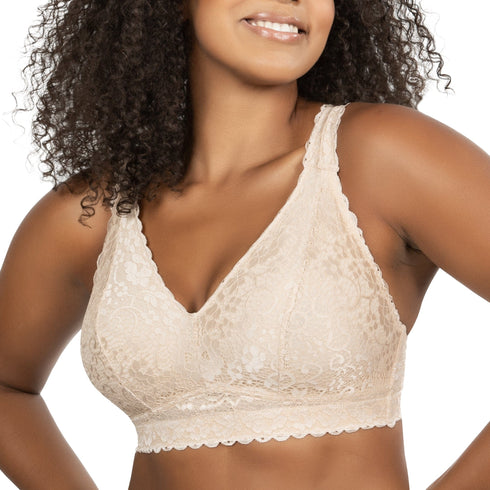 PARFAIT Adriana P5482 Women's Curvy and Full Bust Supportive Wire-free Lace Bra - Bare