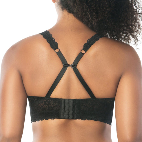 PARFAIT Adriana P5482 Women's Curvy and Full Bust Supportive Wire-free Lace Bra - Black
