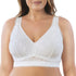 PARFAIT Adriana P5482 Women's Curvy and Full Bust Supportive Wire-free Lace Bra - Pearl white