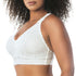 PARFAIT Adriana P5482 Women's Curvy and Full Bust Supportive Wire-free Lace Bra - Pearl white