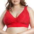 PARFAIT Adriana P5482 Women's Curvy and Full Bust Supportive Wire-free Lace Bra - Racing red