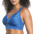 PARFAIT Adriana P5482 Women's Curvy and Full Bust Supportive Wire-free Lace Bra - Sapphire