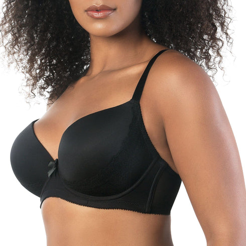 PARFAIT Casey 2801 Women's Wired Padded Plunge Seamless T-shirt Bra - Black