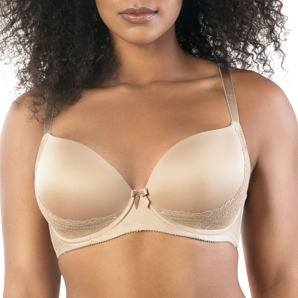 PARFAIT Casey 2801 Women's Wired Padded Plunge Seamless T-shirt Bra - E. Nude