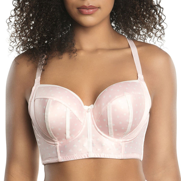 PARFAIT Charlotte Longline 6977 Women's Full Bust Padded Bra - Petal Pink Dot