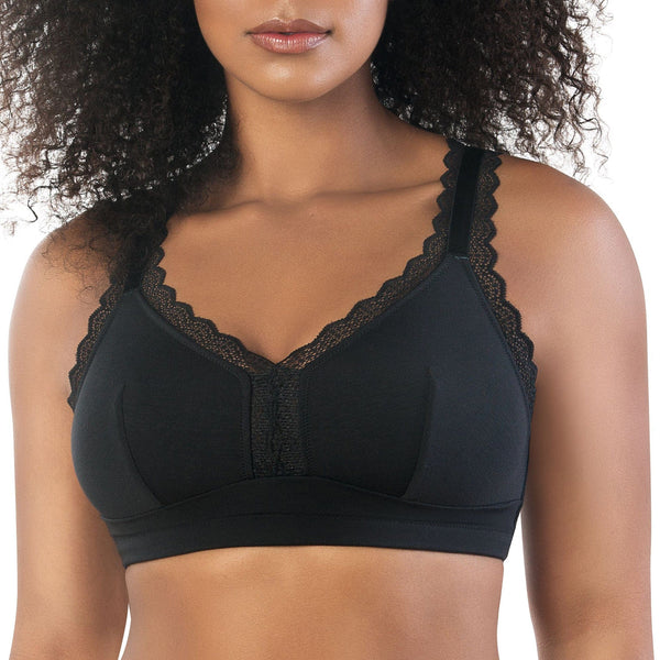 PARFAIT Dalis P5641 Women's Full Busted and Curvy Wire Free Bralette - Black