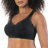 PARFAIT Dalis P5641 Women's Full Busted and Curvy Wire Free Bralette - Black