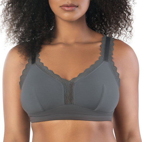 PARFAIT Dalis P5641 Women's Full Busted and Curvy Wire Free Bralette - Charcoal